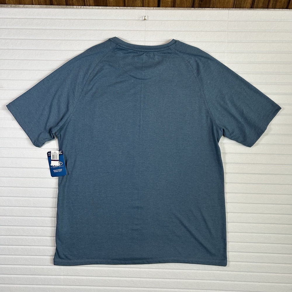 RW Rugged Wear Men's 2XL Raglan Sleeve Pocket T-Shirt Blue Heather NWT - Picture 2 of 7